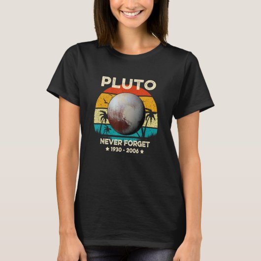 Vergeet Pluto Retro Graphic Cadec nooit T-shirt (Voorkant)