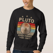 Vergeet Pluto Retro Nerdy Astronomy Space Sci nooi Trui (Voorkant)
