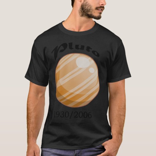 Vergeet Pluto Retro Style Funny Space Science nooi T-shirt (Voorkant)