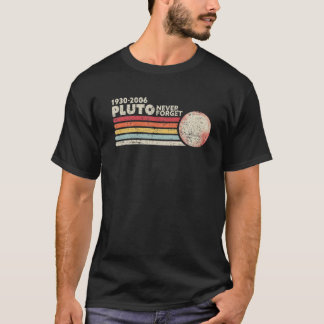Vergeet Pluto-Shirt nooit. Retro Style Funny Space T-shirt