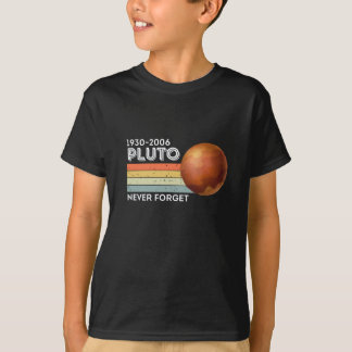 Vergeet Pluto-Shirt nooit. Retro Style Funny Space T-shirt