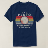 Vergeet Pluto Shirt Retro Style Funny Space S (Design voorkant)