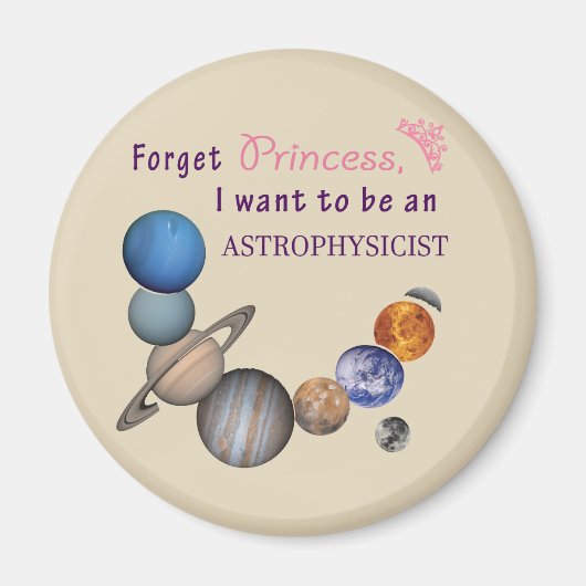 Vergeet Prinses - Astrofysicus Maan Magneet (Voorkant)