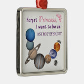 Vergeet prinses - Astrofysicus Metalen Ornament (Rechts)