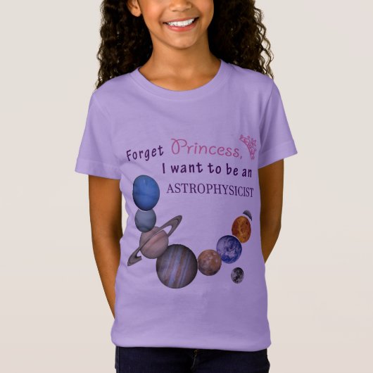Vergeet prinses - Astrofysicus T-shirt (Voorkant)