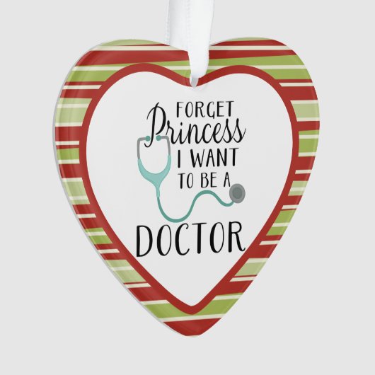 vergeet prinses dat ik dokter wil worden. ornament (voorkant)