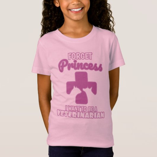 Vergeet prinses dat ik een dierenarts wil zijn. t-shirt (Voorkant)