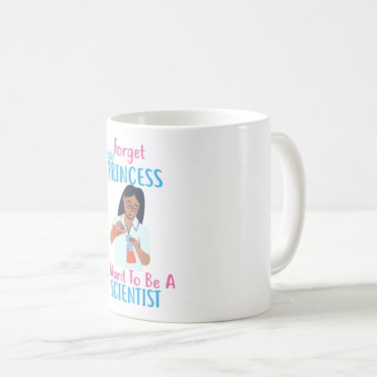 Vergeet prinses dat ik wetenschapper wil worden koffiemok (Voorkant rechts)