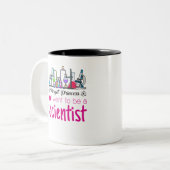 Vergeet prinses dat ik wetenschapper wil worden tweekleurige koffiemok (Voorkant links)