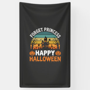 Vergeet Prinses Gelukkig Halloween Spokenhuis Desi Spandoek