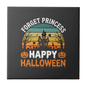 Vergeet Prinses Gelukkig Halloween Spokenhuis Desi Tegeltje
