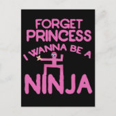 Vergeet prinses Ik wil een ninja zijn Briefkaart (Voorkant)