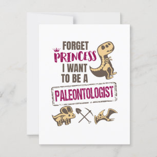 Vergeet Prinses Ik Wil Paleontoloog Worden Briefkaart