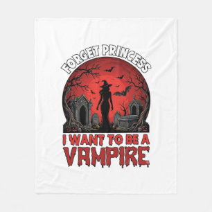 Vergeet Prinses Wil Zyn Vampier Halloween_1 Fleece Deken