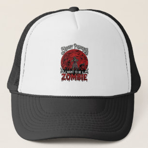 Vergeet Prinses Zombie Bloedmaan Kerkhof Vleermuiz Trucker Pet