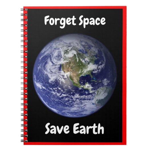 Vergeet Ruimte sparen Aarde. Notitieboek (Voorkant)