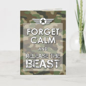 Vergeet rustig grappige militaire camouflage BMT b Kaart (Voorkant)