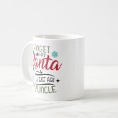 Vergeet Sinterklaas, vraag mijn oom met Kerstmis Koffiemok (Voorkant links)