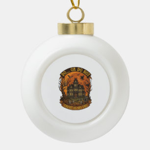 Vergeet Snoep Geef Me Alpaca Halloween Geest W Keramische Bal Ornament