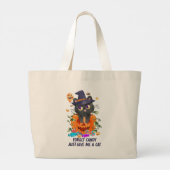 Vergeet Snoep, geef me een poes Grote Tote Bag (Achterkant)