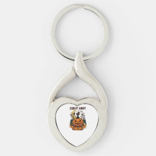 Vergeet Snoep Geef Me Maar Kat Halloween Pompoen_1 Sleutelhanger