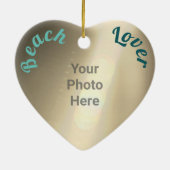 Vergeet Snow Dreaming van Zand  Beach Keramisch Ornament (Achterkant)