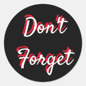 Vergeet stickers niet (Voorkant)