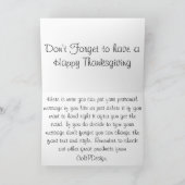 Vergeet Thanksgiving niet Feestdagen Kaart (Binnen)