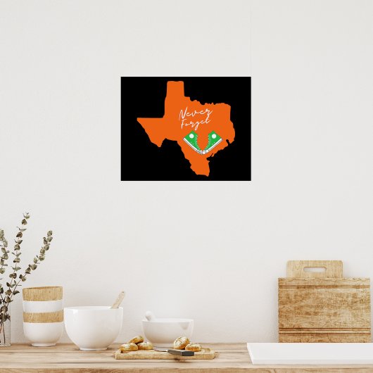 Vergeet Uvalde Tribute nooit Poster (Keuken)