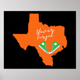 Vergeet Uvalde Tribute nooit Poster