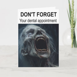 Vergeet uw tandartsafspraak niet. kaart