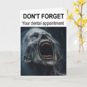 Vergeet uw tandartsafspraak niet. kaart (Gele Bloem)