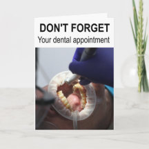 Vergeet uw tandartsafspraak niet.