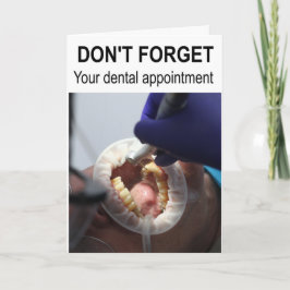 Vergeet uw tandartsafspraak niet. kaart