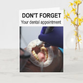 Vergeet uw tandartsafspraak niet. kaart (Gele Bloem)