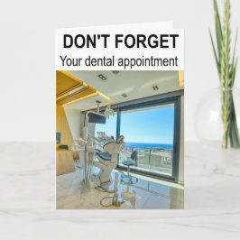 Vergeet uw tandartsafspraak niet. kaart