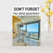 Vergeet uw tandartsafspraak niet. kaart (Gele Bloem)