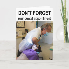 Vergeet uw tandartsafspraak niet. kaart