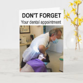 Vergeet uw tandartsafspraak niet. kaart (Gele Bloem)