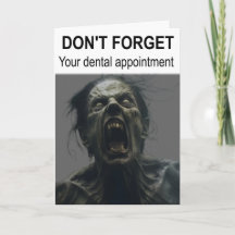 Vergeet uw tandartsafspraak niet.