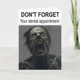 Vergeet uw tandartsafspraak niet. kaart