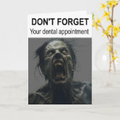 Vergeet uw tandartsafspraak niet. kaart (Gele Bloem)
