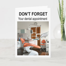 Vergeet uw tandartsafspraak niet. kaart