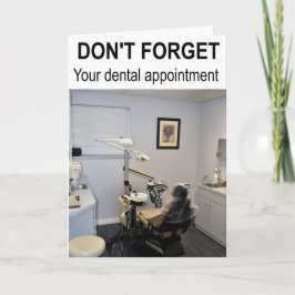 Vergeet uw tandartsafspraak niet. kaart
