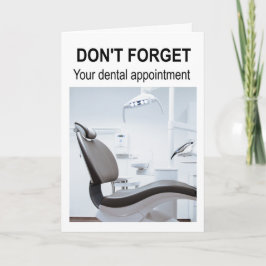 Vergeet uw tandartsafspraak niet. kaart