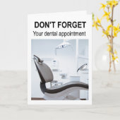 Vergeet uw tandartsafspraak niet. kaart (Gele Bloem)