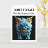 Vergeet uw tandartsafspraak niet. kaart (Gele Bloem)