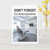 Vergeet uw tandartsafspraak niet. kaart (Gele Bloem)