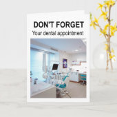 Vergeet uw tandartsafspraak niet. kaart (Gele Bloem)