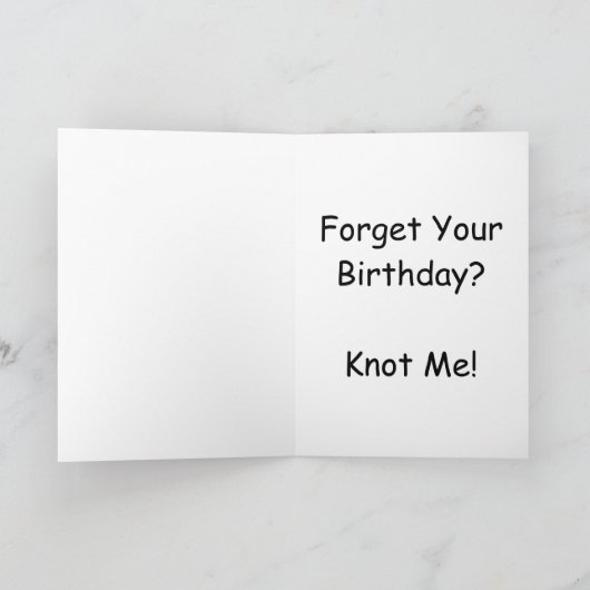 Vergeet Uw Verjaardag? Knoop me! De Kaart van de (Binnen)